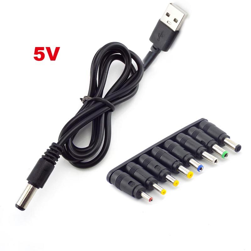 Usb Naar Dc Kabel Universele Usb Naar Dc Jack Oplaadkabel Stekker Connector Adapter Voor Router Mini fan Speaker: 5v set