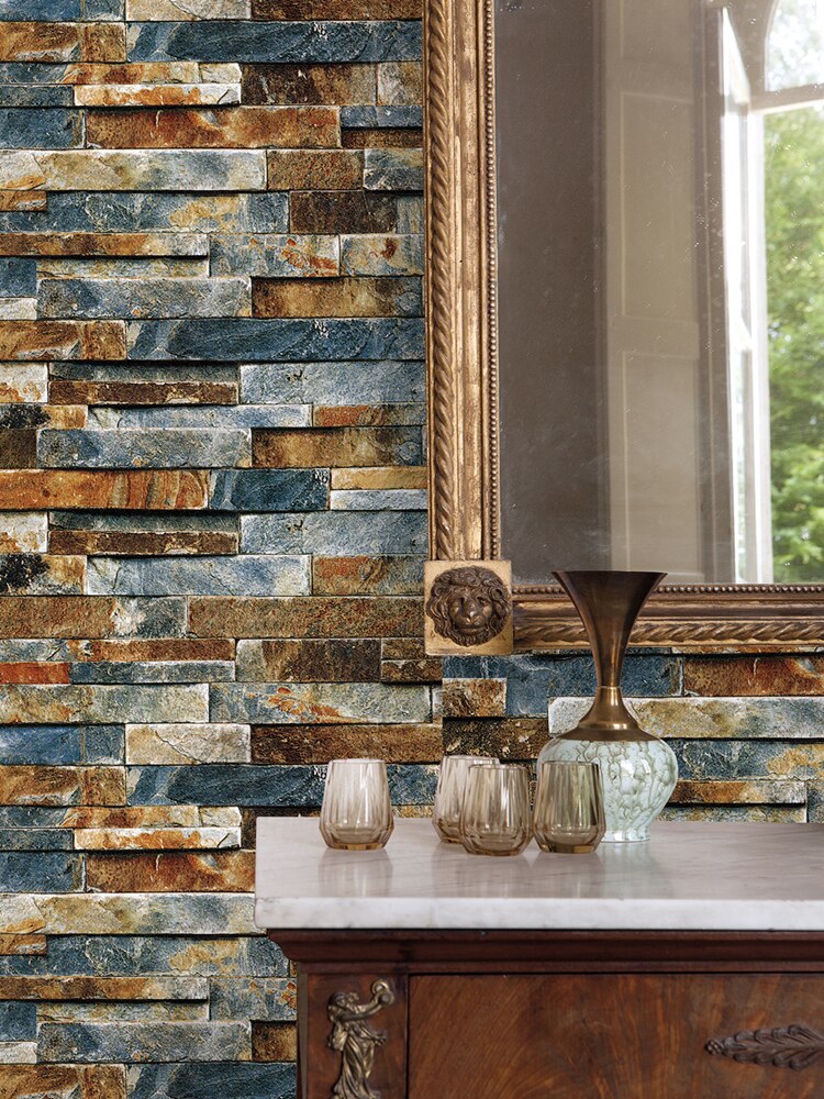 Luckyyj imitatie bakstenen behang zelfklevend waterdicht afwasbaar behang keuken badkamer achtergrond muurdecoratie stickers