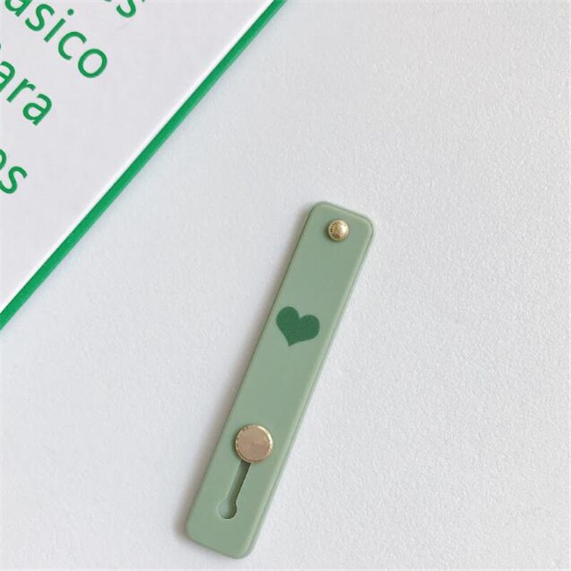 Silicone Wristband Heart Finger Ring Grip Mobile Phone Holder Stand Push Pull Sticker Paste Universal Band Phone Holder Bracket: F