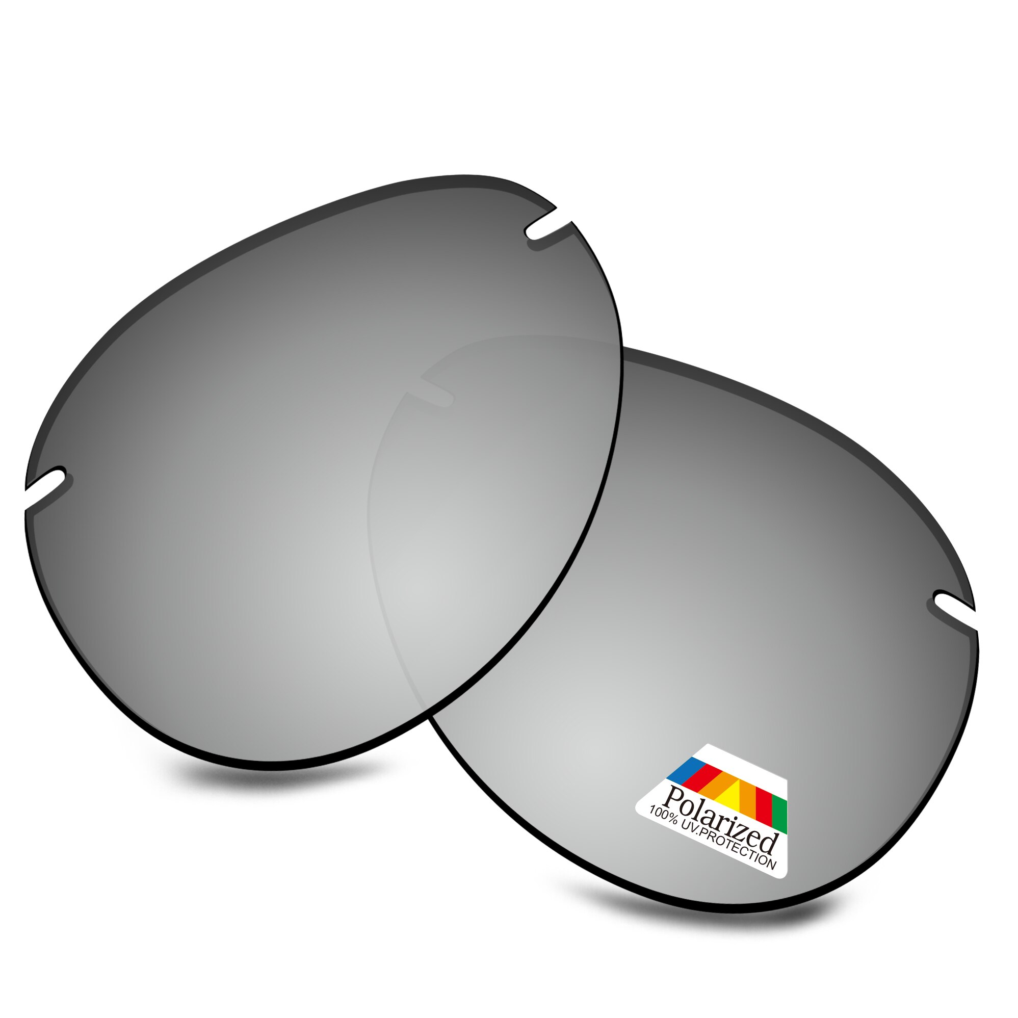 Bwake Polycarbonat Polarisierte Ersatz Linsen für-Maui Jim Zucker Strand MJ421 Sonnenbrille Rahmen-Mehrere Optionen: Satin Silver