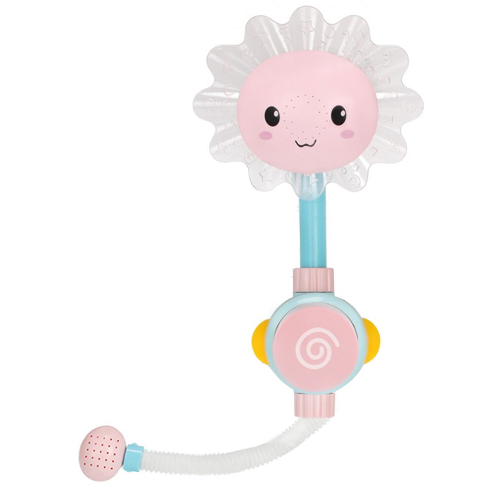 Mode Mooie Zonnebloem Kids Baby Douche Kraan Uitloop Baden Water Spelen Sprinkler Speelgoed: Roze