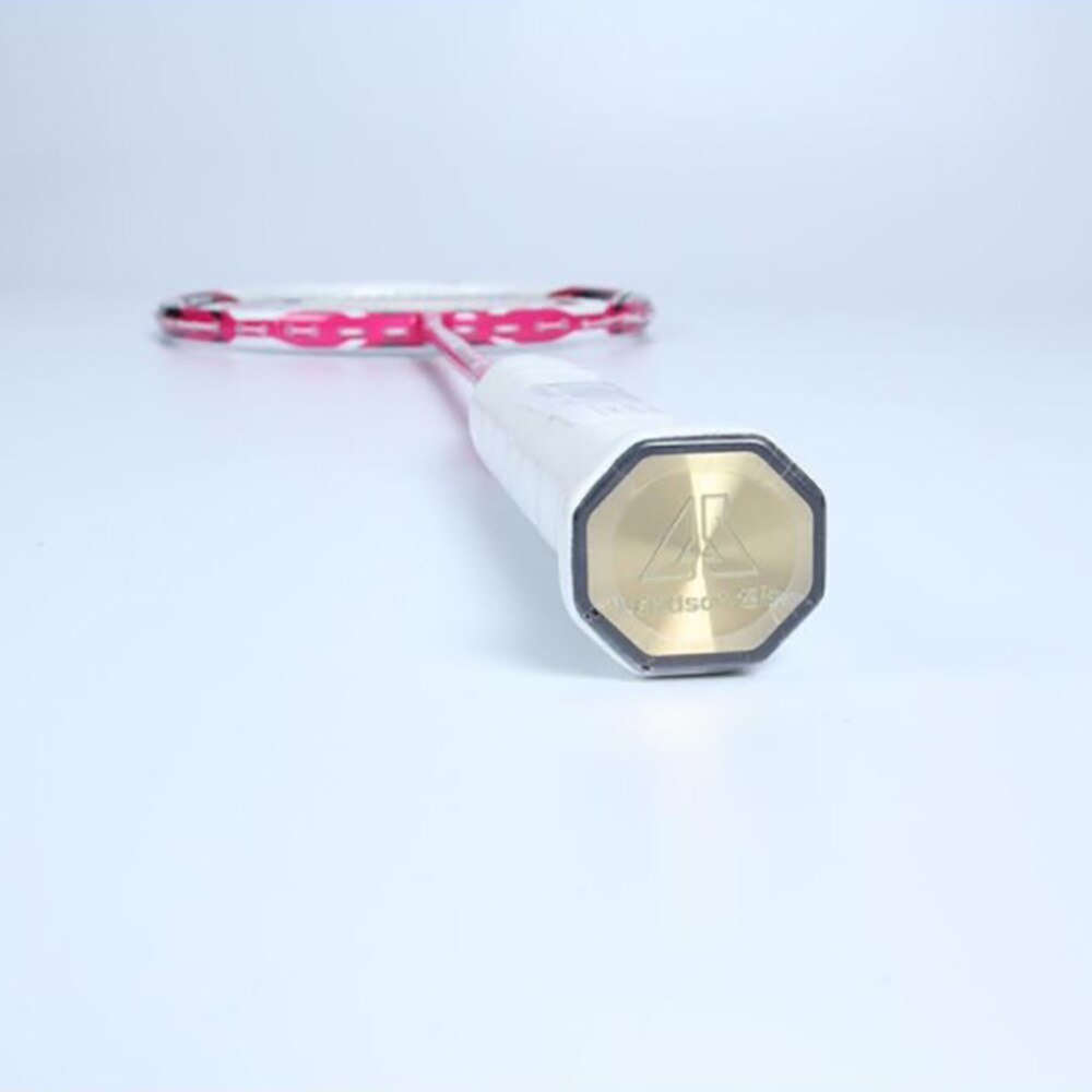 Landson uma raquete de badminton durável de fibra de carbono rosa com alta densidade composta sistema absorção de choque raquete de badminton