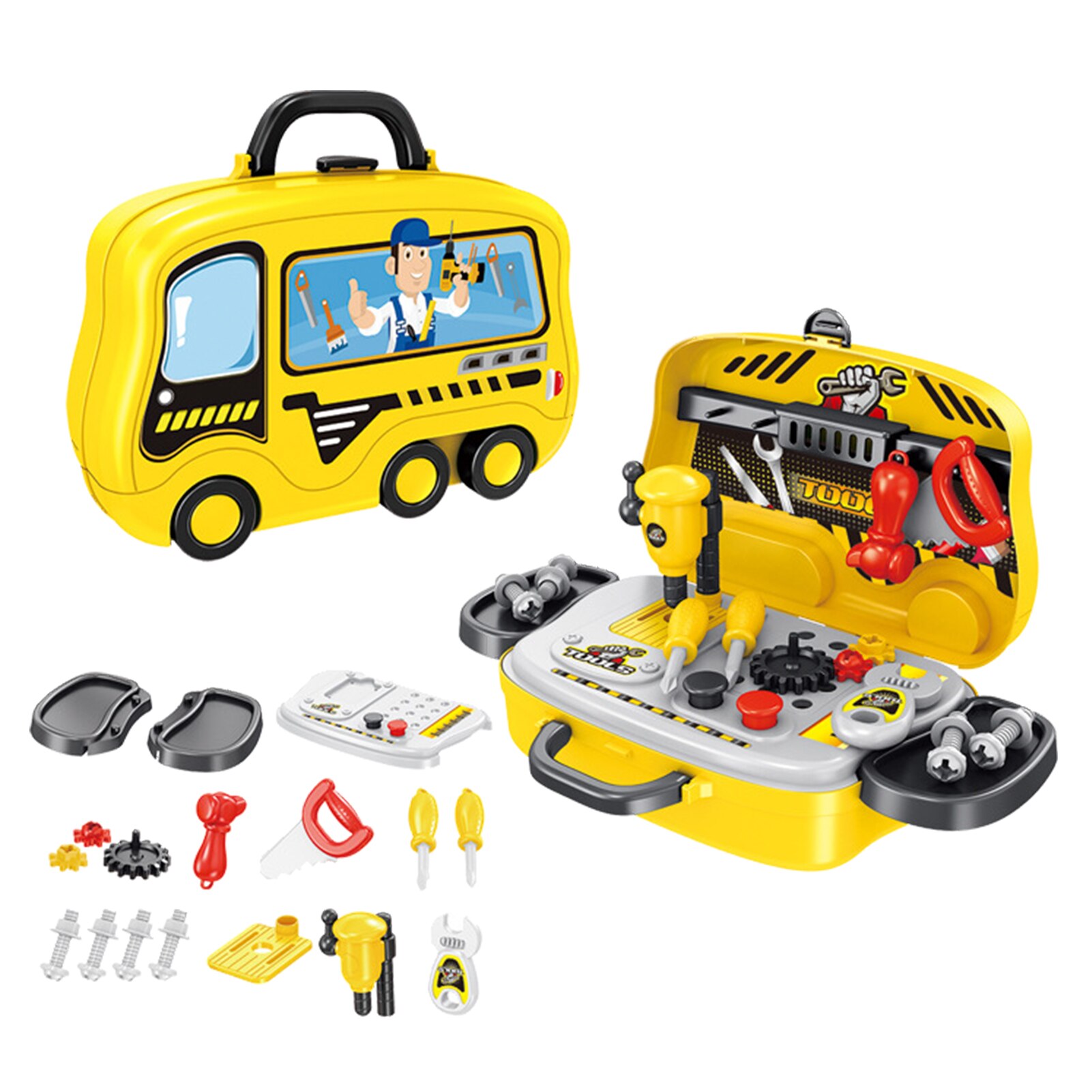 Simulation Repair Tool Boys Toy Manual Maintenance Pretend Play Plastic Screwdriver Hammer Tongs Tool Kits Play Game