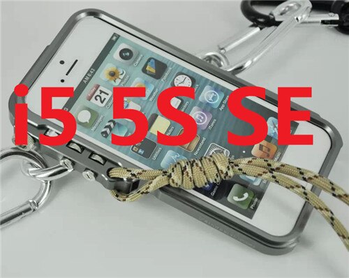 De lujo de gatillo de parachoques de Metal funda para iPhone 6x6 S 6 6 S 7 7 Plus 5 5S SE 4 4S de aluminio funda para el iPhone 7 caso: Gray for I5 5S SE
