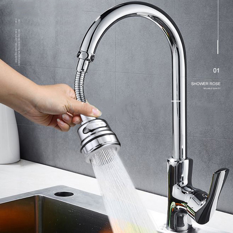 Hogedruk keukenkraan extender draaibare kraan beluchter waterbesparende kraan mondstuk adapter badkamer wastafel accessoires