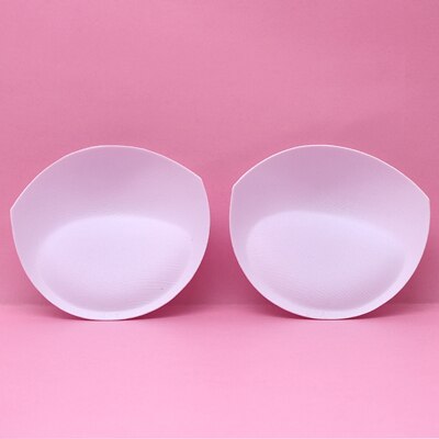 2 stuks/1 paar Dikke Foam Bra Pads Borstvergroting Verwijderbare Spons Padding Borst Push Up Padding voor Bikini badpak Accessoires: White
