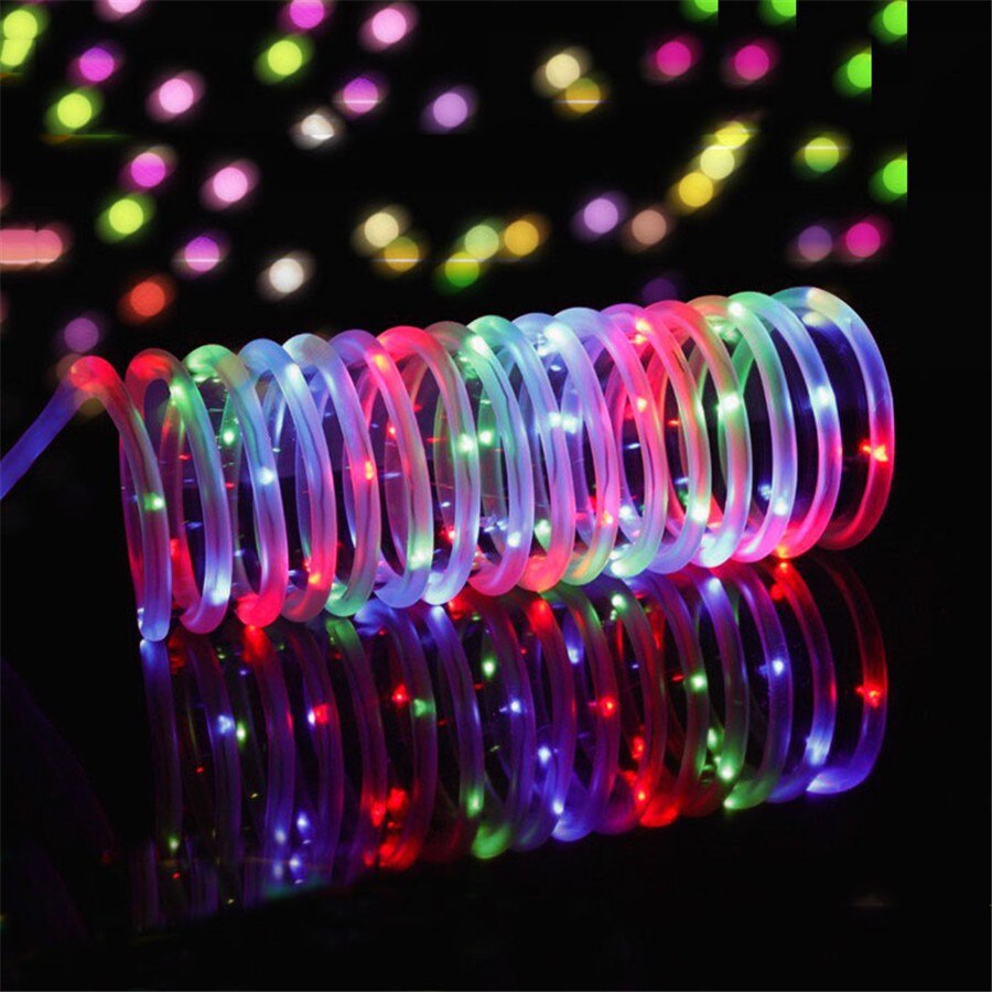 Led Touw Buis Snaar Licht 10M 30M Outdoor Kerst Touw Licht Koperdraad Fairy Light Garland Voor Diy tuin Hek Party Decor: Multicolor / 5M 50LEDS