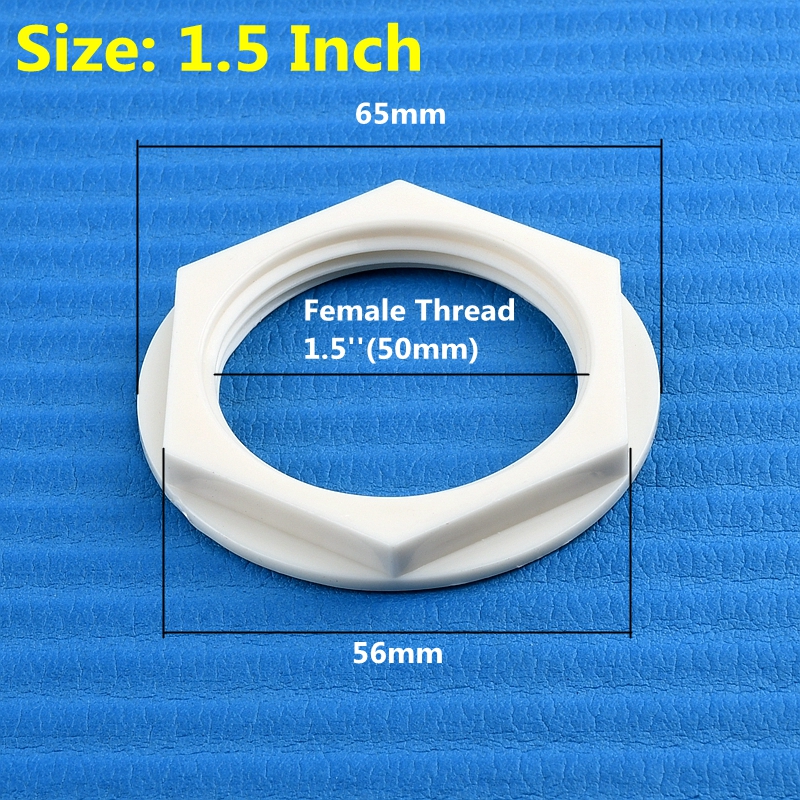 2 ~ 100 Uds hilo femenino 1/2 ~ 2 pulgadas plástico blanco Nylon tuerca de sujeción hexagonal jardín Micro riego Pagoda tapa de tornillo accesorio: Blanco / 1/4"