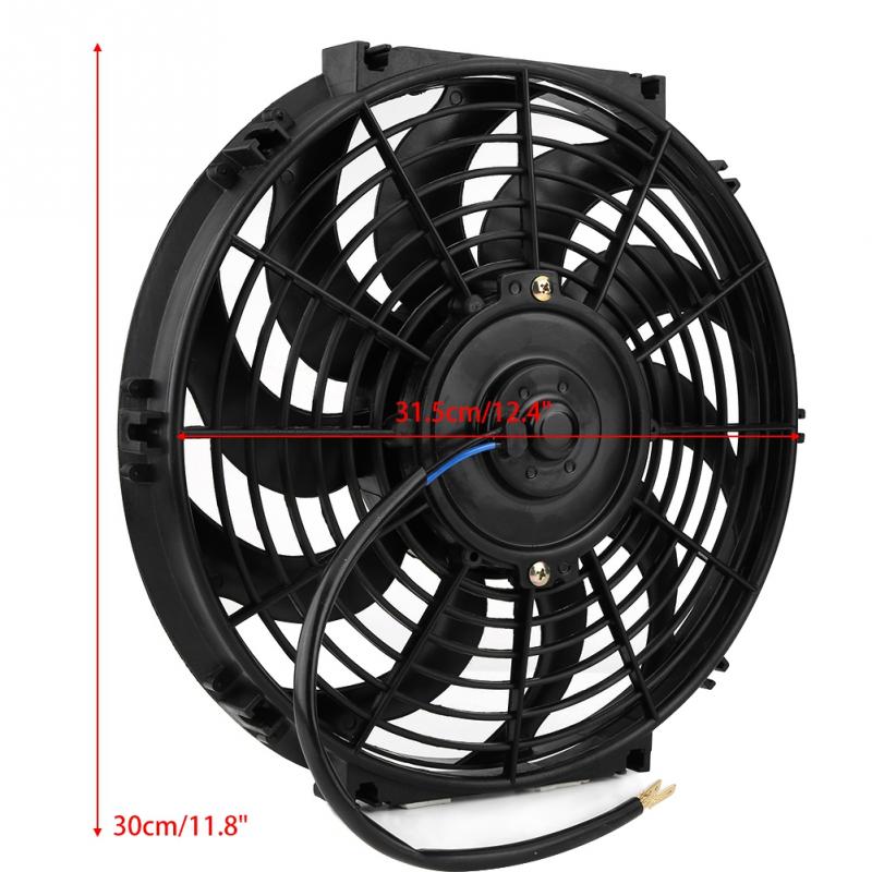 12 inch 12V Universal Car radiator fan Slim Push Pull Electric Engine Cooling Fan 12V with Mounting Kit