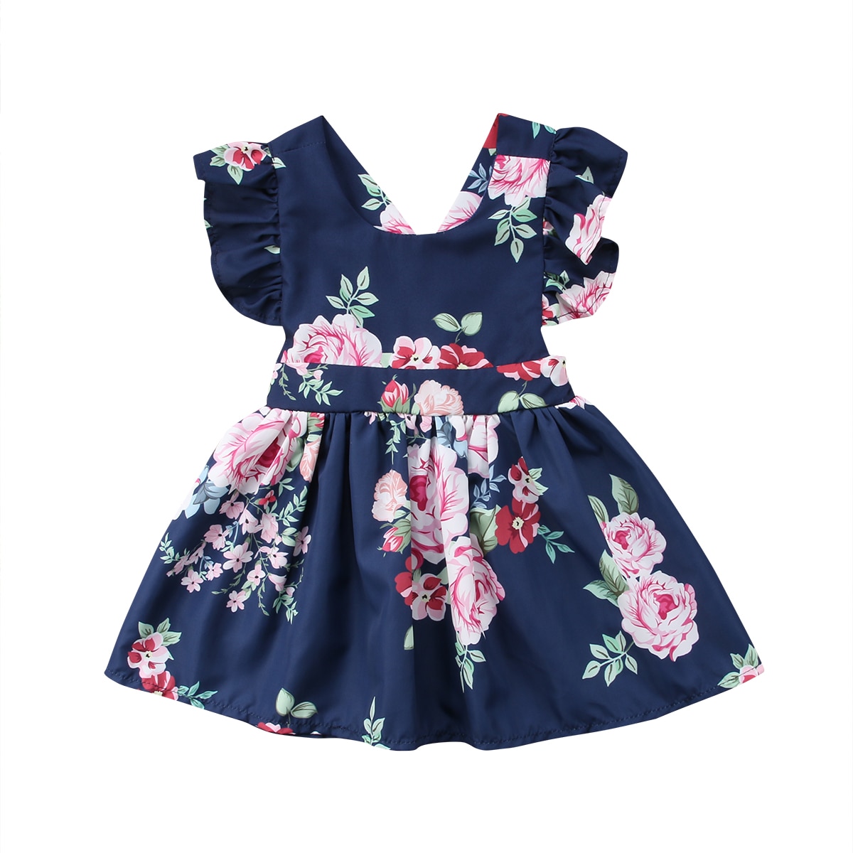 Toddler kids baby piger tøj blomst backless fest festtøj tutu kjole sundress børn tøj