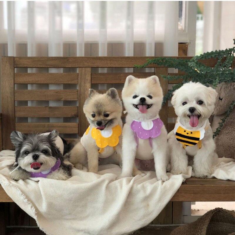 Bandanas ajustables para mascotas, bufanda para gatos y perros, lazo ajustable para Navidad y Halloween, Collar lavable, suministros y accesorios para mascotas para cachorros pequeños