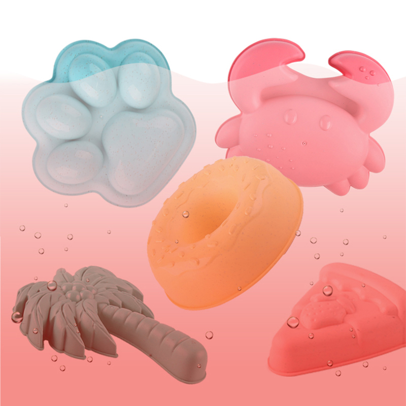 Strandspielzeug, Sandform, Sanddruck, Meer, Sand, Grabwerkzeug, Zubehör, Weizenstroh, Krapfen, technisches Fahrzeug, 12-teilige Kombination
