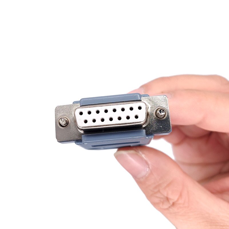 Connecteur DB15 à 2 rangées, trou/broche femelle mâle, adaptateur de prise, en laiton argenté doré, D SUB DP15 + coque en plastique