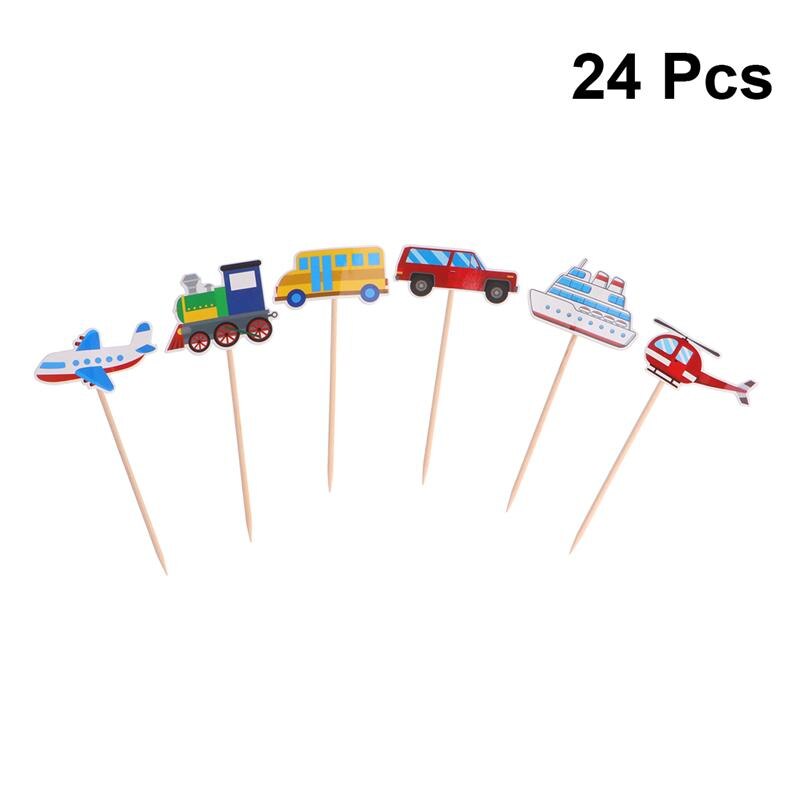 42Pcs Cake Topper Duurzaam Groen Tractor Leuke Taart Insert Feestartikelen Cake Topper Voor Kids Birthday Party Decor: B