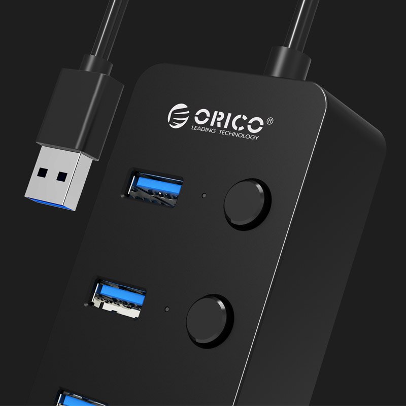 ORICO USB HUB 4 Ports USB 3.0 HUB High Speed Usb Spliter with Individual Power Switches for Apple Macbook Air Laptop PC Tablet