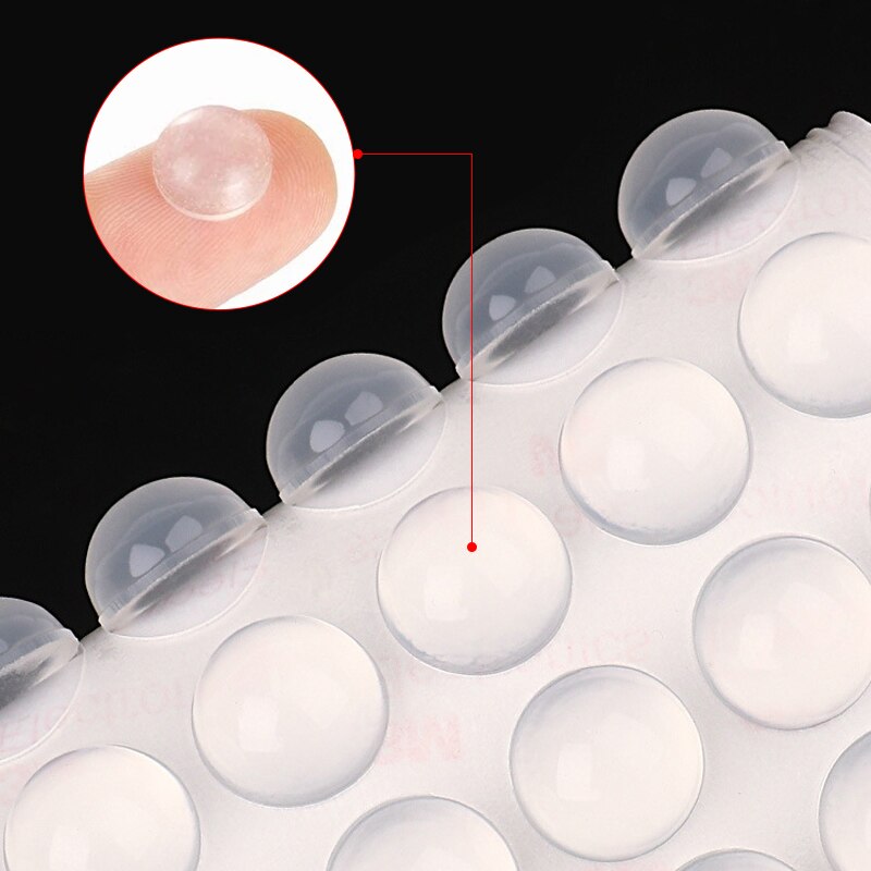 128/200pcs Cabinet Door Stops self-adhesive Silicone Rubber Pad Bumpers Prevent Noisy Damper Buffer Cushion Furniture Hardware
