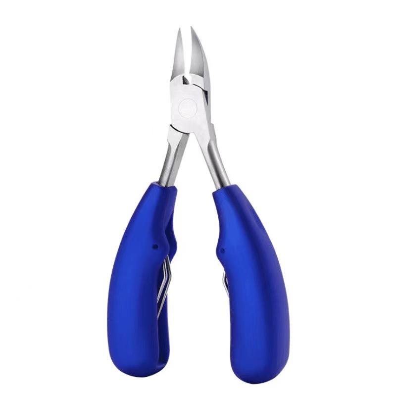 1Pc Teen Nagelknipper Correctie Dikke Nagels Ingegroeide Teennagels Tangen Cutters Dode Huid Vuil Remover Pedicure Care Tool: Dark Blue