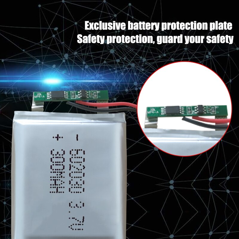 3.7V 300mAh Li-ion Battery 602030 Lithium Polymer Rechargeable Battery for MP3 MP4 bluetooth speaker GPS walkie-talkie razor