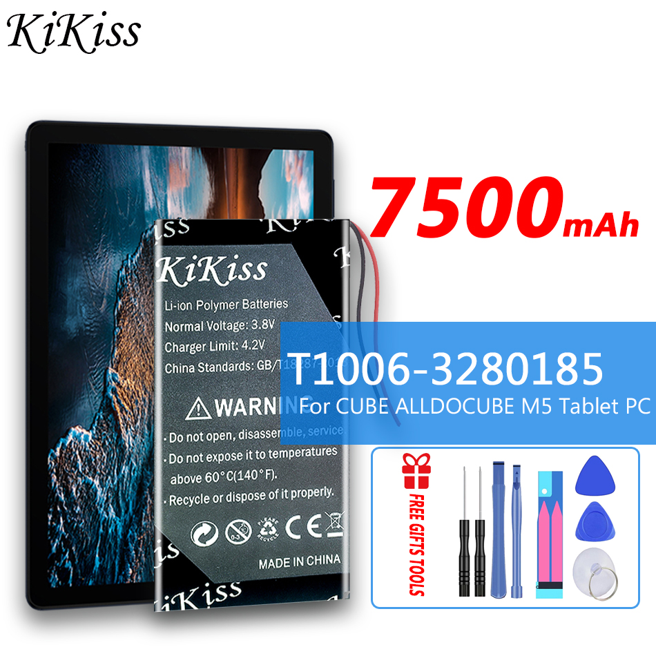 Kikiss 7500Mah T1006-3280185 Hoge Capaciteit Batterij Voor Cube Alldocube M5 Tablet Pc Vervanging Batterijen