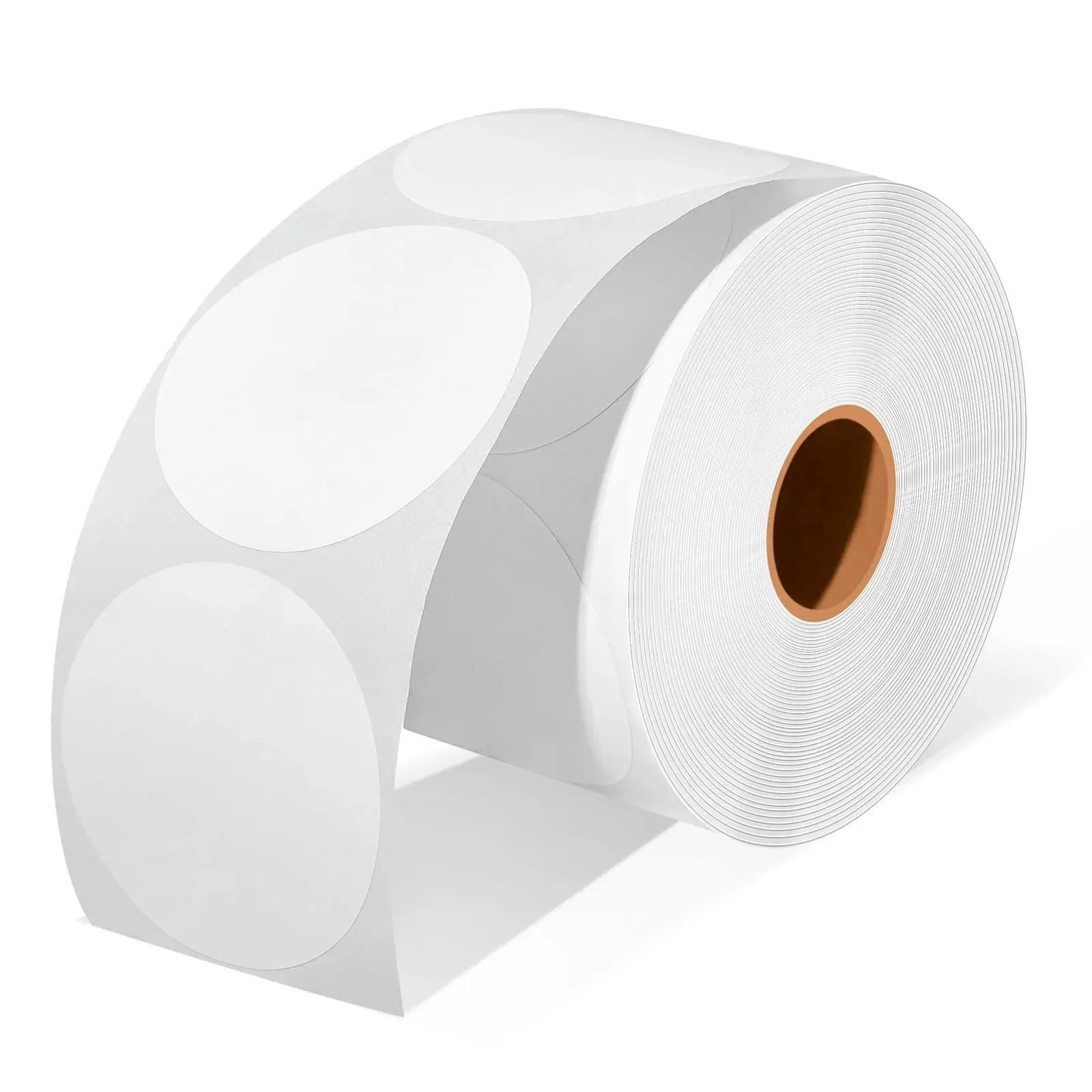 Thermische Stickers-600 Labels/1 Rol 2 Inch Cirkel Thermische Sticker Etiketten Zelfklevend Rond Directe Thermische Multifunctionele Rol: Paars
