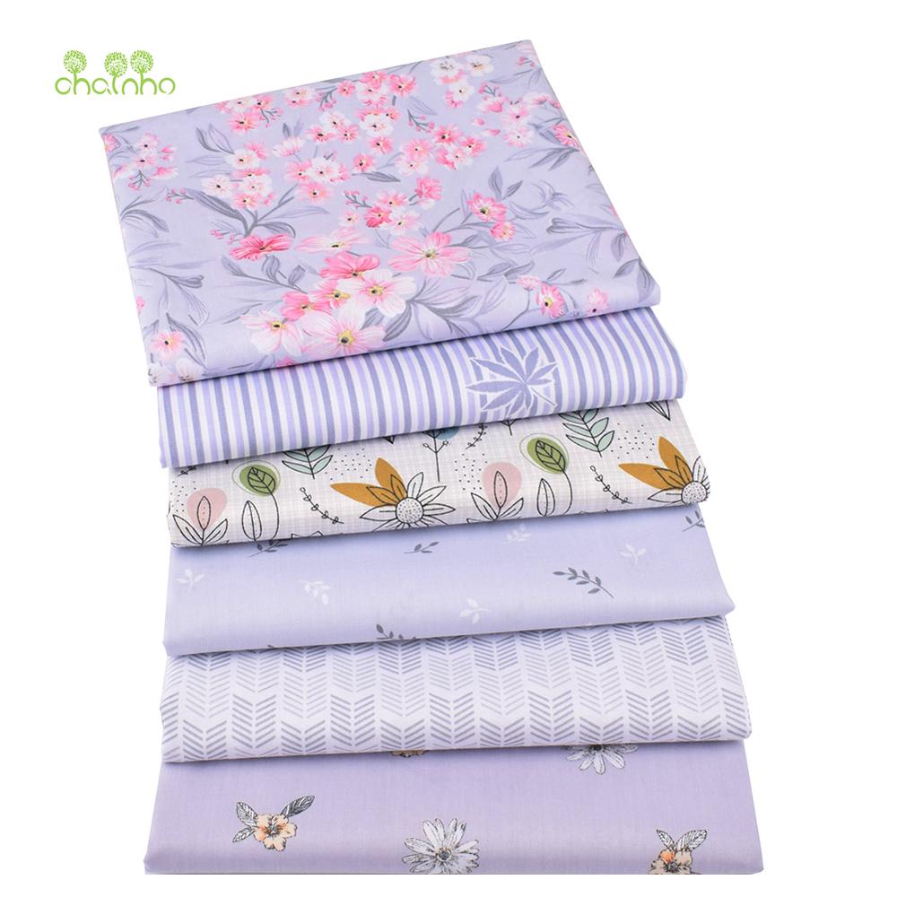 Chainho, Grijs Bloemen Serie, Gedrukt Twill Katoen Stof, patchwork Doek Voor Diy Naaien Quilten Baby & Kind Materiaal, 100x160cm