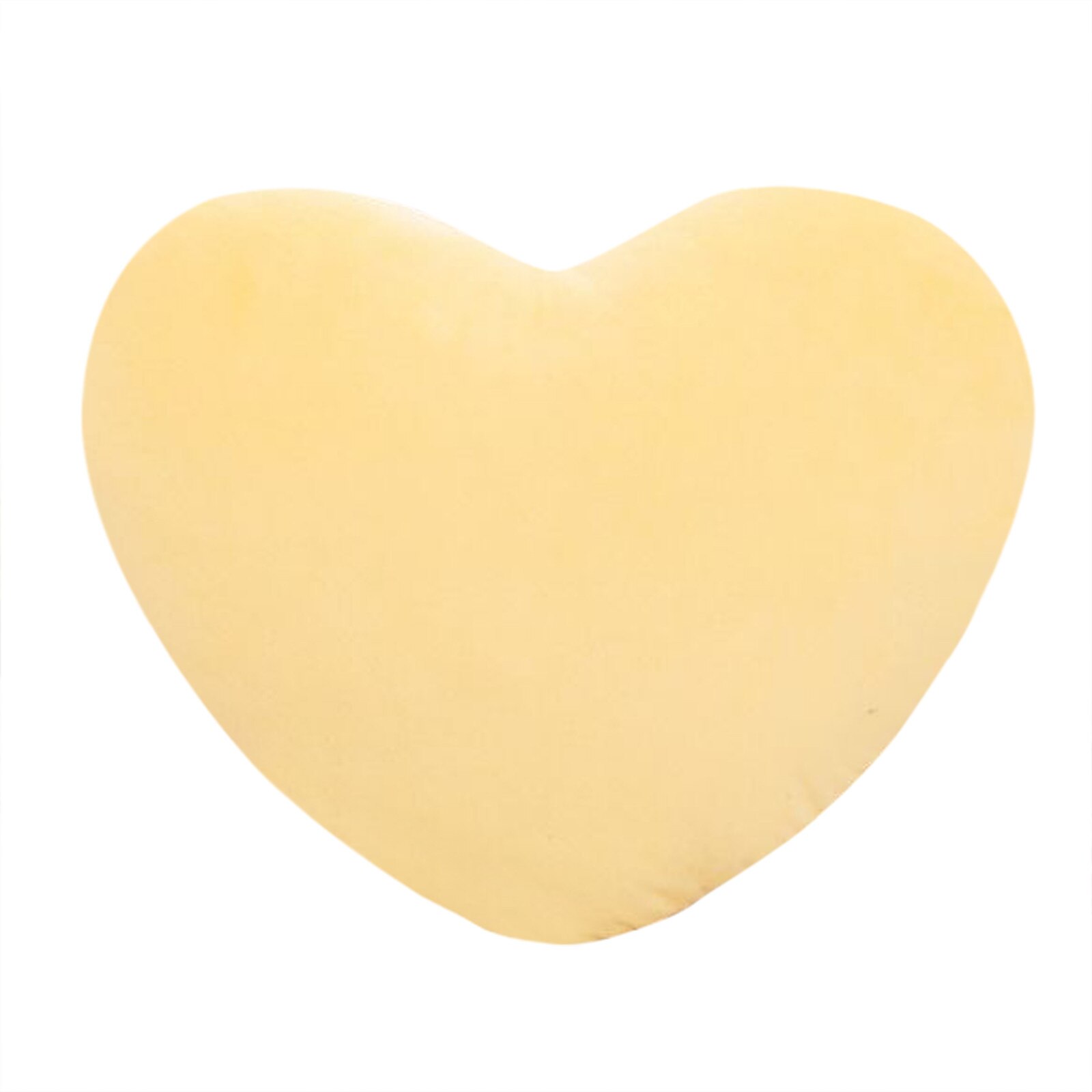Cojín de sofá de felpa suave para chica, almohada de corazón de amor, terciopelo rosa, corazón de melocotón, para enamorados, almohada de amor para boda, 40 #: Yellow 