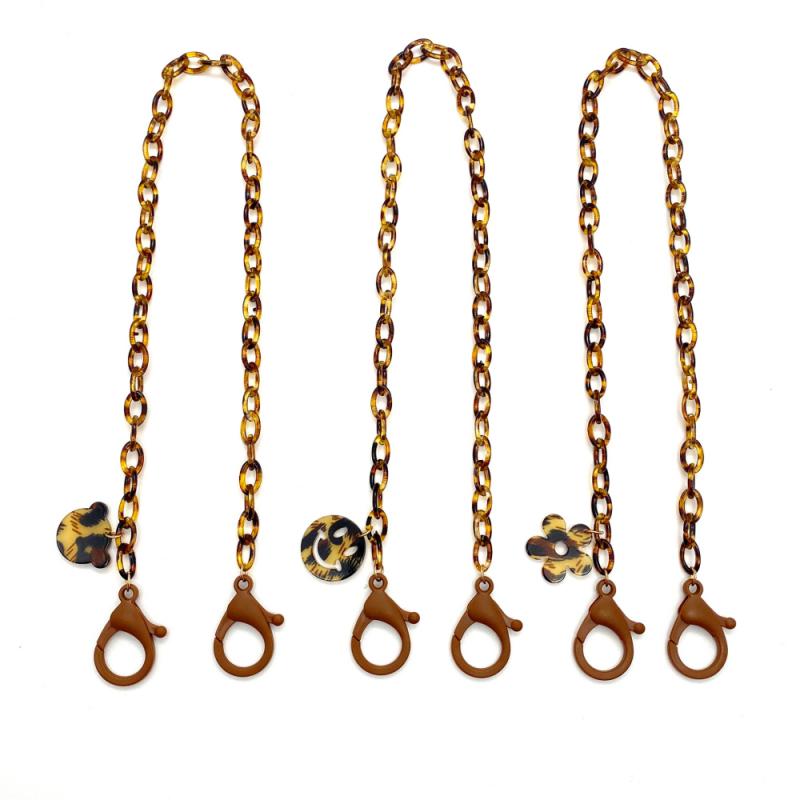 Personnalité couleur bonbon 2 en 1 masque suspendus corde lunettes chaîne Anti-perte anti-dérapant oreille suspendus corde deux crochets
