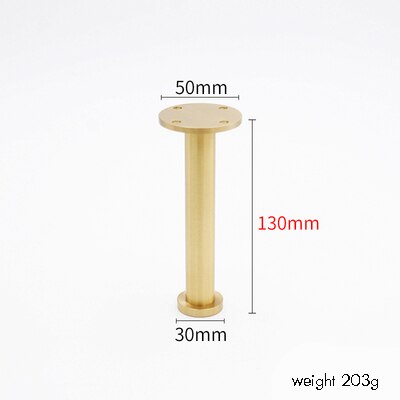 Pieds de meuble en laiton, hauteur 11cm, 13cm, 16cm, 21cm, 4 pièces/lot, pieds de remplacement pour meuble TV, Table de thé: 13cm