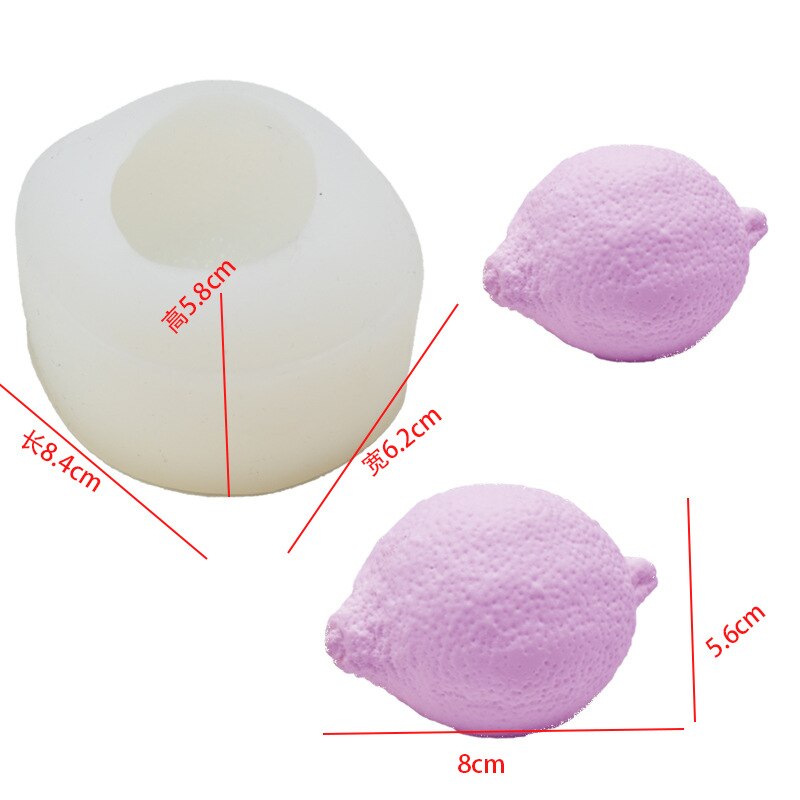 lemon Silicone Candle Molds DIY Fruit Cake Molds Soap Molds Silicone Rubber Crafts molds
