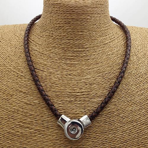 Collar de cuero Pu con botón a presión, joyería Oem, Odm Ne1005, novedad: A
