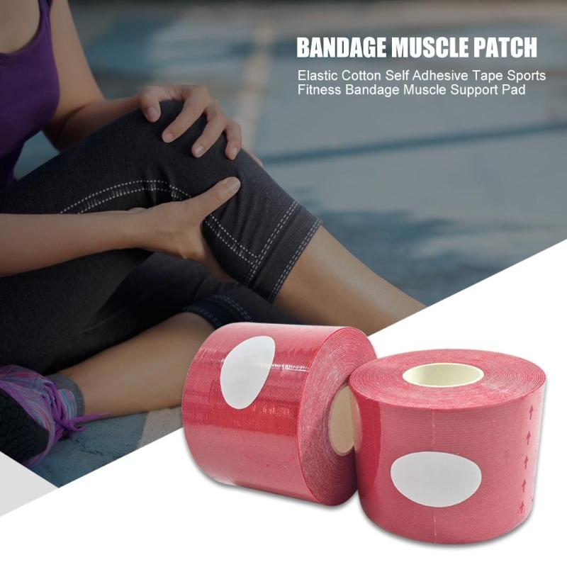 Sport selvklæbende tape klassisk delikat 1 rulle elastisk bomuld selvklæbende wrap tape sport gym fitness bandage pads