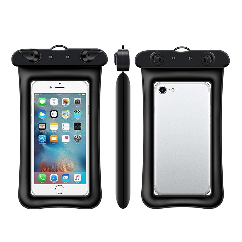 Universal gennemsigtig vandtæt taske mobiltelefon taske til 3.5 to 6 tommer telefon bærbar drifting snorkling svømning tilbehør