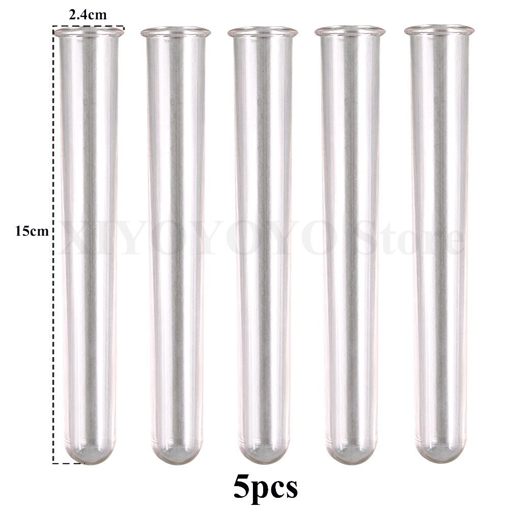 5 stücke Blumen Reagenzglas Vase Acryl Glas DIY Wohnkultur Gips Harz Klar Anzeige-ständer Anlage Inkubator Für Hydrokultur herstellung: Freier Raum