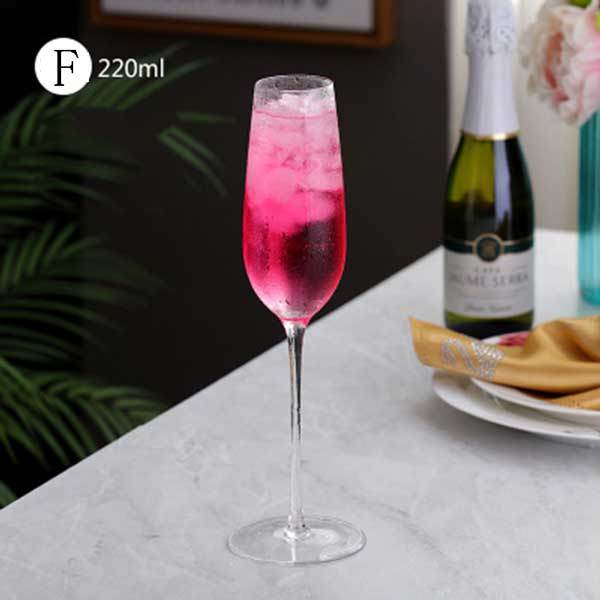2Pcs Crystal Champagne Flutes Glasses Juice Drink Cocktail Goblet Glass Wedding Party Bar Home Drinkware Wine Cup: F