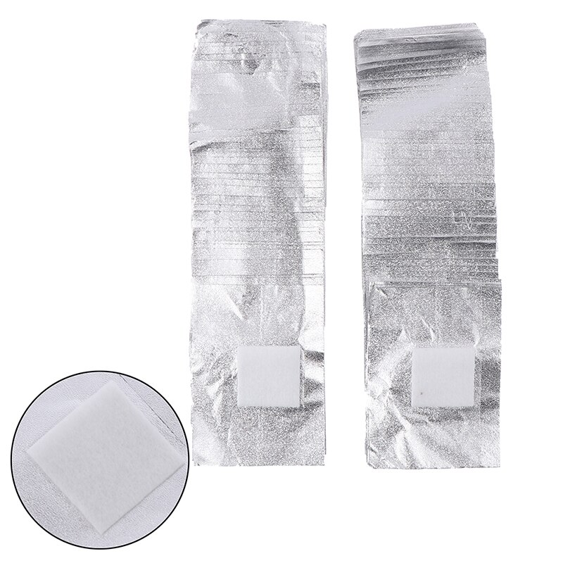 100Pcs Aluminium Foil Nail Art Soak Off Polish Nagel Verwijderen Wraps Nail Handdoek Gel Polish Remover Manicure Tool