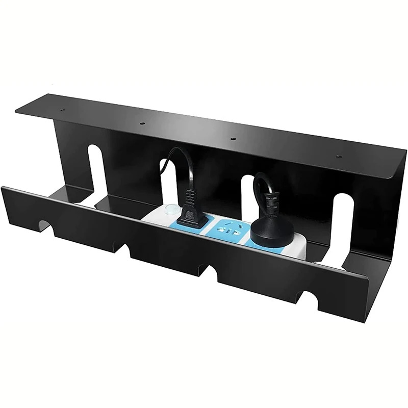 Standing Desk Cable Management Tray under Desk Cable Organizer Network Cable Holder Fixed Wire Bracket Desk Accessories: Blue