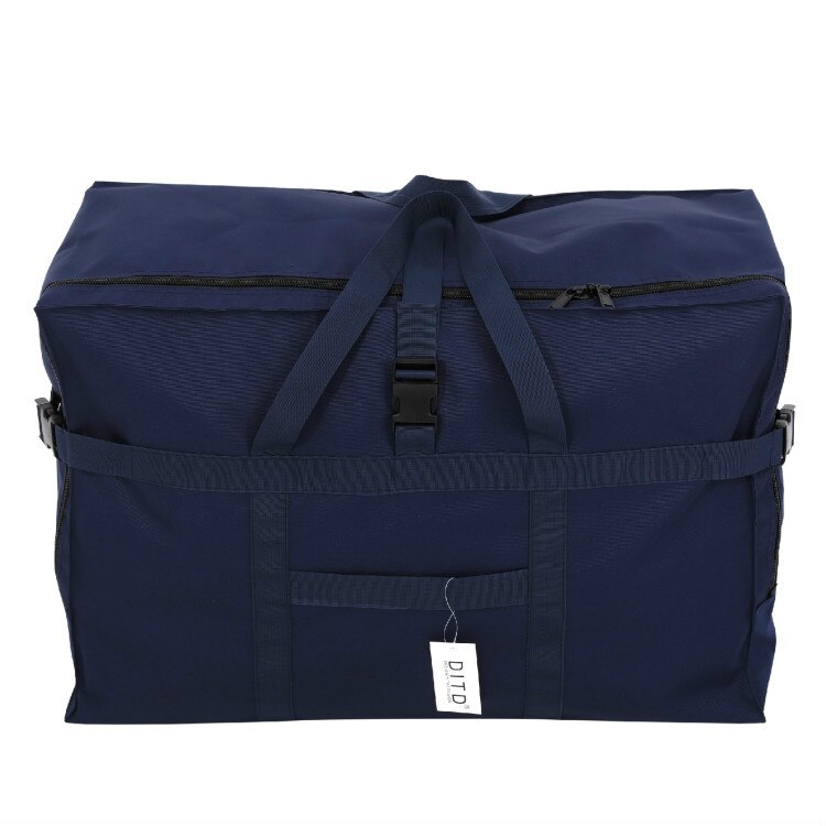 Unisex 120L Waterproof Travel Bag Women Luggage Organizer Bag Men Large Capacity Duffle Tote Folding Travel Handbag: small blue