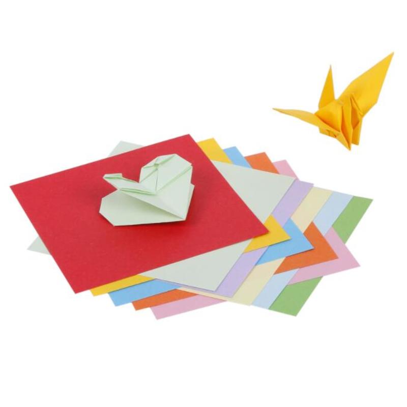 100 pièces carré Origami papier Double côtés solide couleur pliage papier multicolore enfants à la main bricolage Scrapbooking artisanat décor