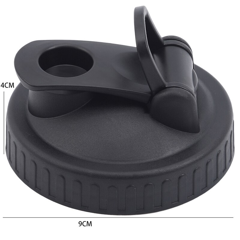 Bottle Caps With Pouring Holes Practical Leak Proof Bottle Cover Multi Function Caps Wide Caliber Bottle Caps With Sealing Ring: Black
