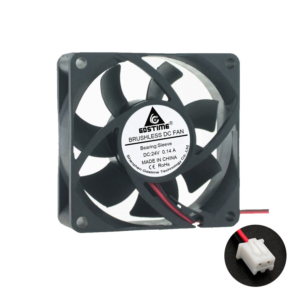 7025 Brushless Fan DC 12V 24V 70X70X25mm Computer PC CPU Case Cooling Fan 7cm 70mm 2PIN 3PIN XH2.54 Cooler Fans: 24V  XH2.54  2Pin