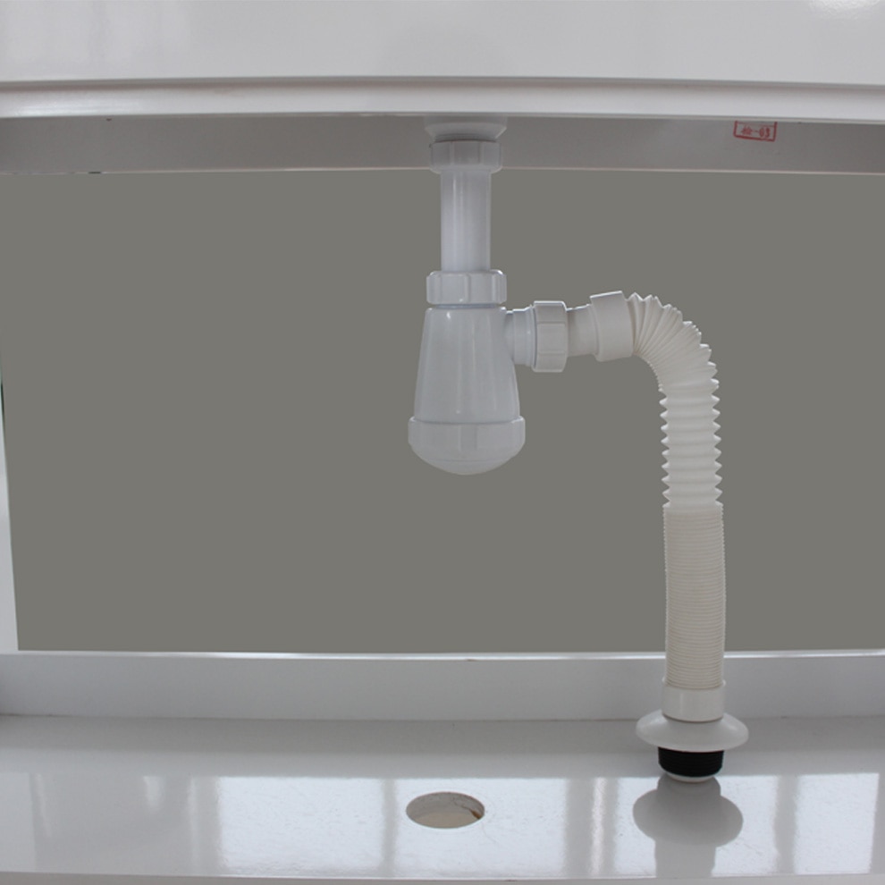 Talea Witte Fles P-Trap Afval Badkamer Floor Basin Sink Pijp Verstelbare Hoogte Wastafel Sanitair Slang afval water afvoer connector