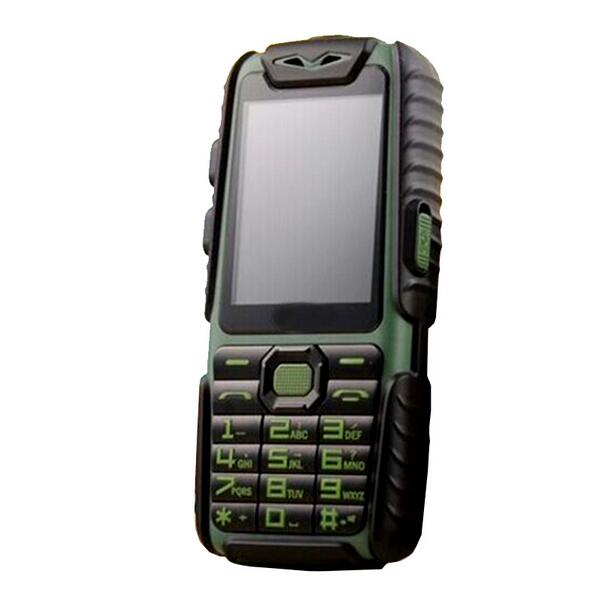 Guophone A6 9800mAH Power Bank Mobile Phones 2.4" Loud Speaker Strong Flashlight With Russian Keyboard Elderly Cellphone: Standard / Green