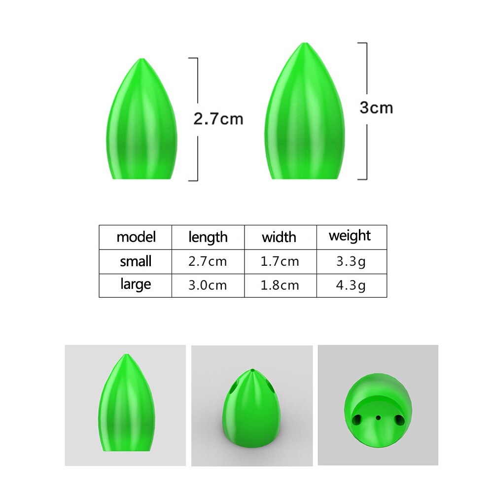 10Pcs Flying Aid Fly Fishing Lures Accessories Long Cast Assistor Floating Glow Artificial Flies Lures Shot Assistant Tackle
