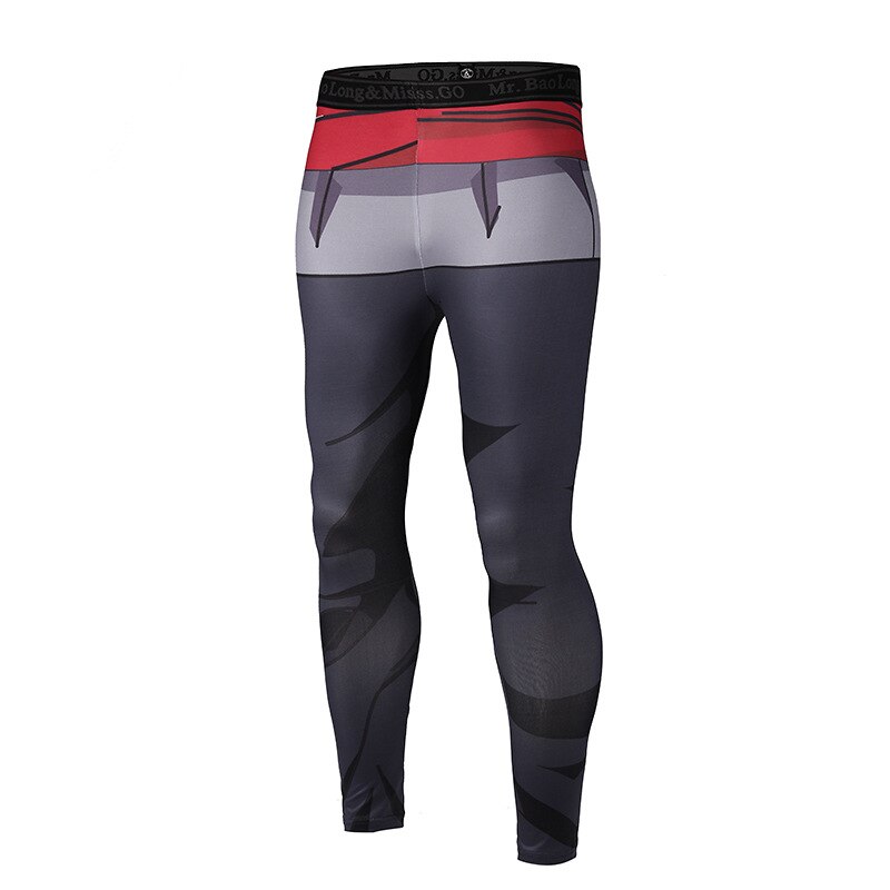 3D estampados deportes Pantalón elástico apretado de secado rápido entrenamiento pantalones largos suave Delgado gimnasio pantalones de ejercicio: XXXL