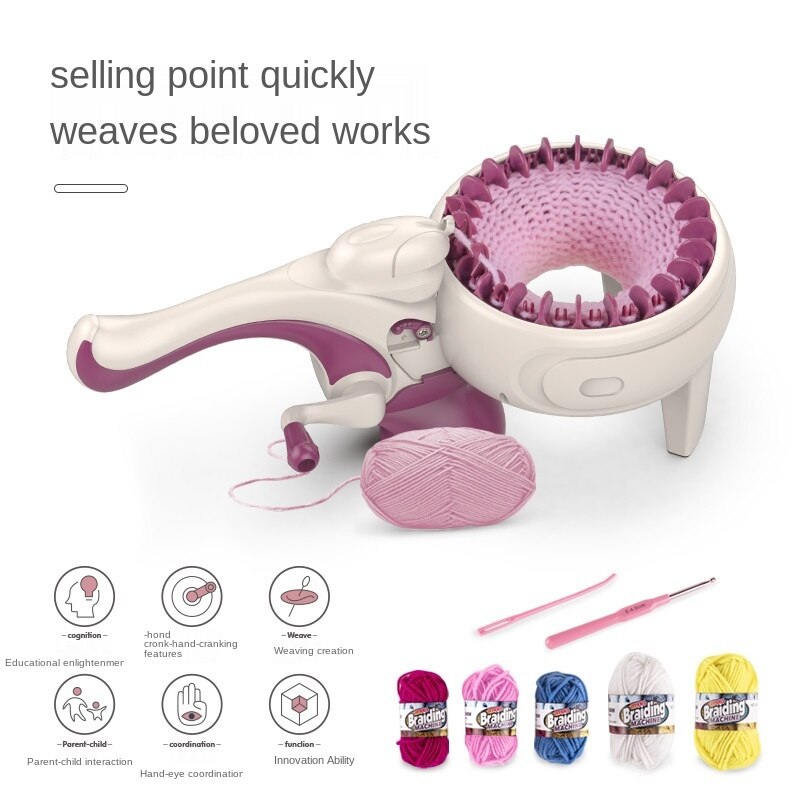 24 ago lana fai da te grande macchina per maglieria a mano telaio per tessitura a maglia per bambini Scraf apprendimento giocattolo strumento per cucire infila maglieria