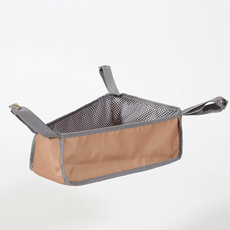 Universal Baby Stroller Bottom Organizer Bag Portable Mesh Tissue Toy Storage Basket with Hard Board Stroller Accessories Black: Red
