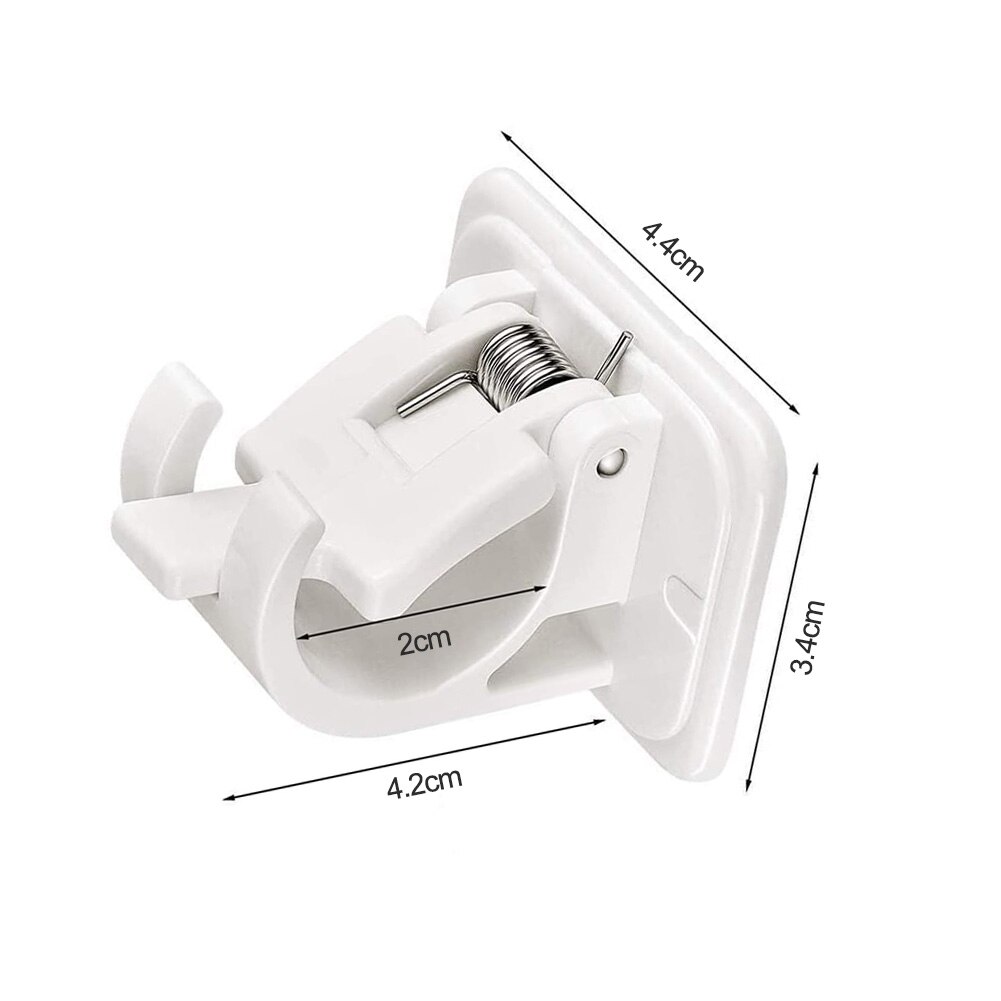 4Pcs Zelfklevende Douchegordijn Clip Bevestiging Staaf Houder Gordijn Pole Muur Beugels Handdoek Staaf Voor Keuken Tuin opslag