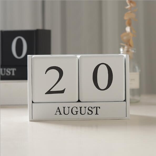 Nortic Manual Desk Calendario Pared Office Table Wood Calender Home Decorations Stationery Girls Birthday