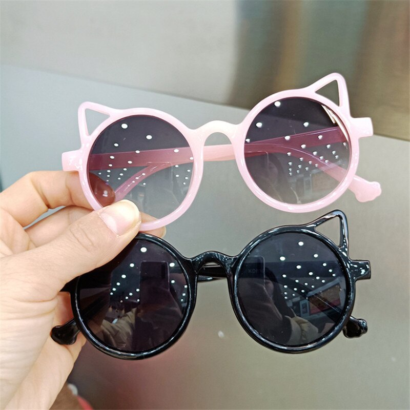 Kinderen Kids Zonnebril Zonnebril Vintage Leuke Kat Uv 400 Bescherming Meisjes Jongens Baby Oculos De Sol Gafas Brillen