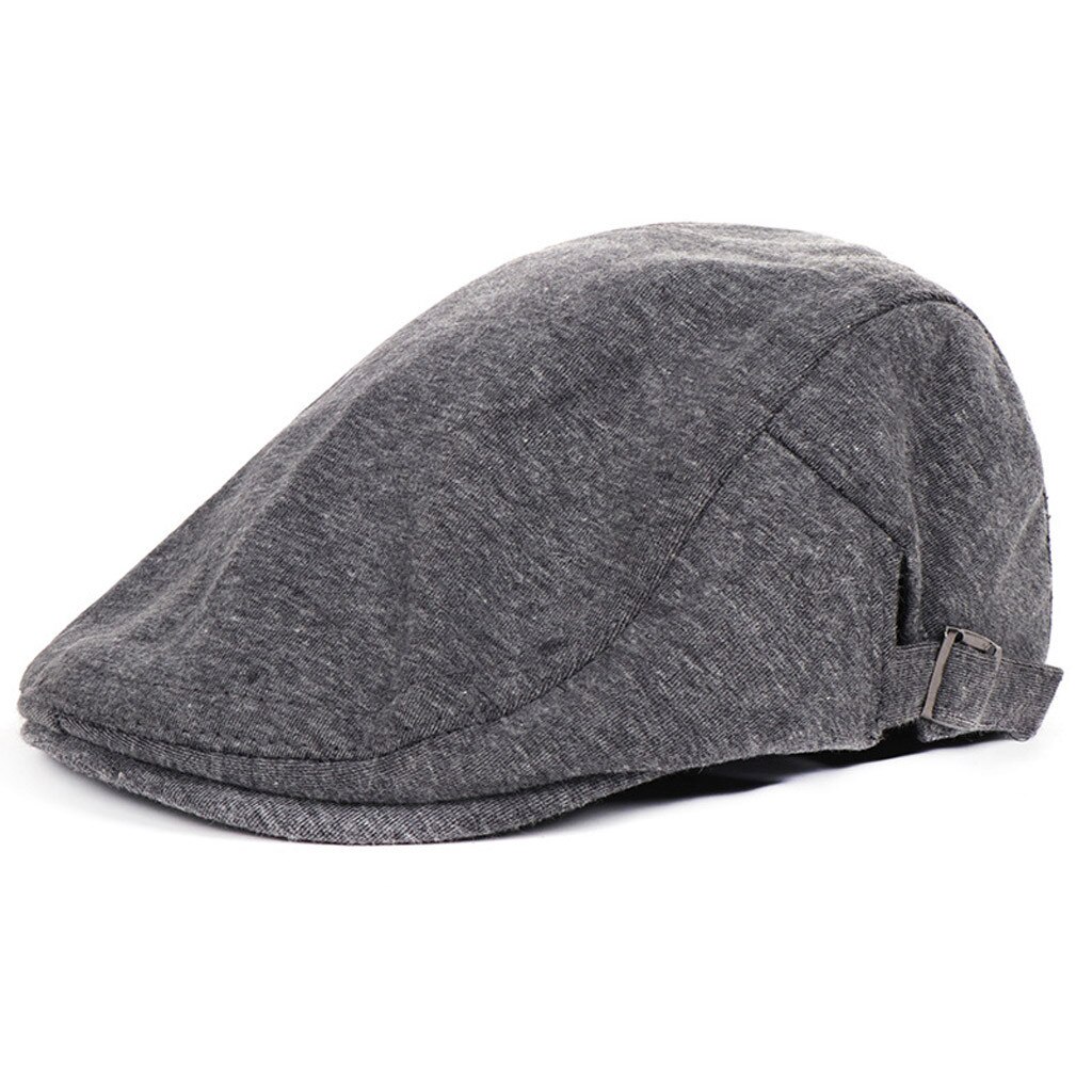 Klassieke Vintage Baret Cap Soild Casual Womens Heren Unisex Baret Hoed Effen Baseball Flat Cap Tropenhelm Hoofddeksels Baretten: Dark Gray